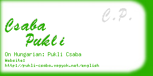 csaba pukli business card